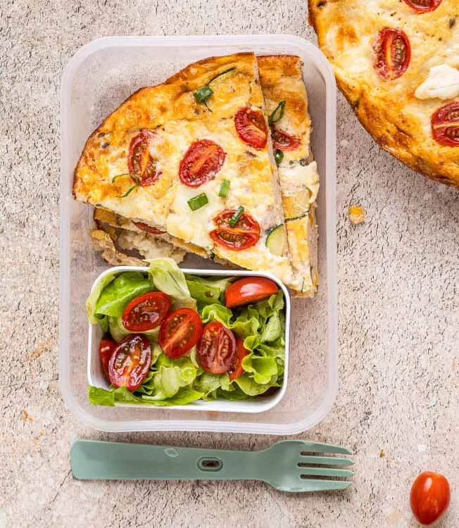 Frittata z indykiem i warzywami
