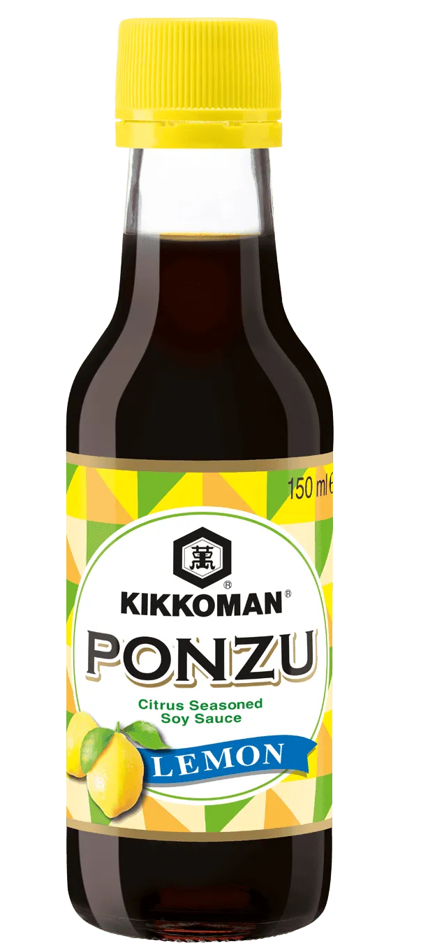 Ponzu - Mieszanka sosu Sojowego, octu o smaku Cytrynowym Kikkoman 150 ml butelka