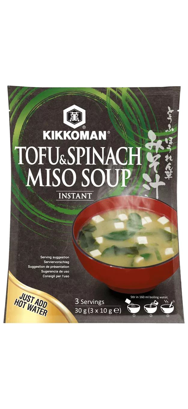 Zupa miso z tofu i szpinakiem Kikkoman 10 g x 3