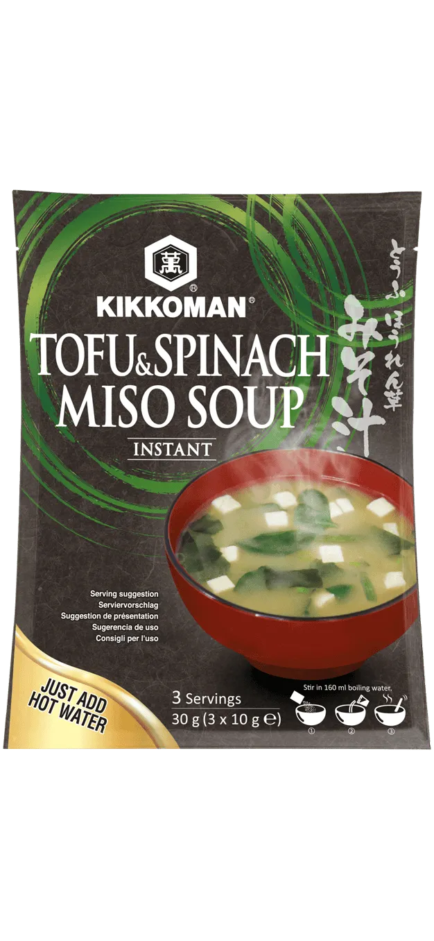 Zupa miso z tofu i szpinakiem Kikkoman 10 g x 3