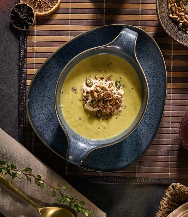 Zupa krem z kukurydzy z chrupiącymi ziarnami