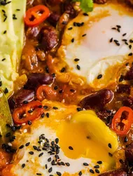 Szakszuka w stylu meksykańskim