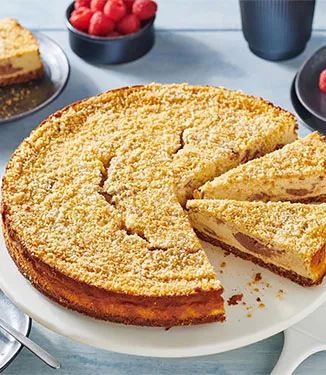 Czekoladowy sernik z chrupiącą kruszonką panko
